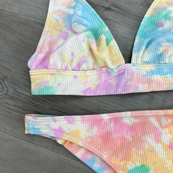 ☀️BILLABONG☀️ RAINBOW TIDE BANDED RAINBOW TIDE TANGA BIKINI SET - Picture 7 of 11